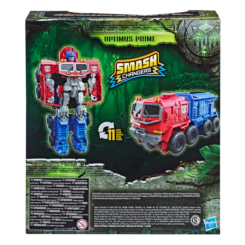 Hot! Transformers Rise Of The Beasts Optimus Prime Smash Changers Figure