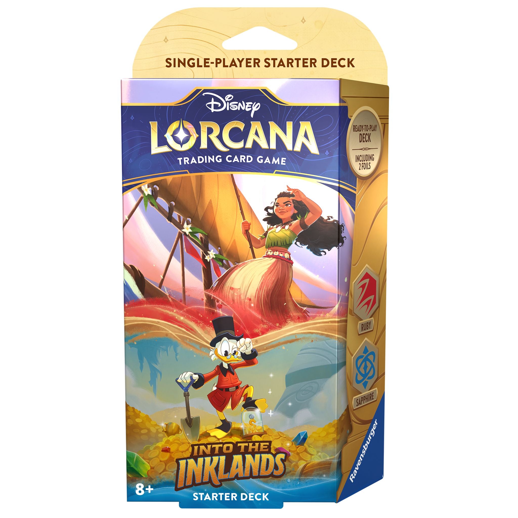 Hot! Disney Lorcana TCG S3 Into The Inklands Starter Deck - Ruby & Sapphire