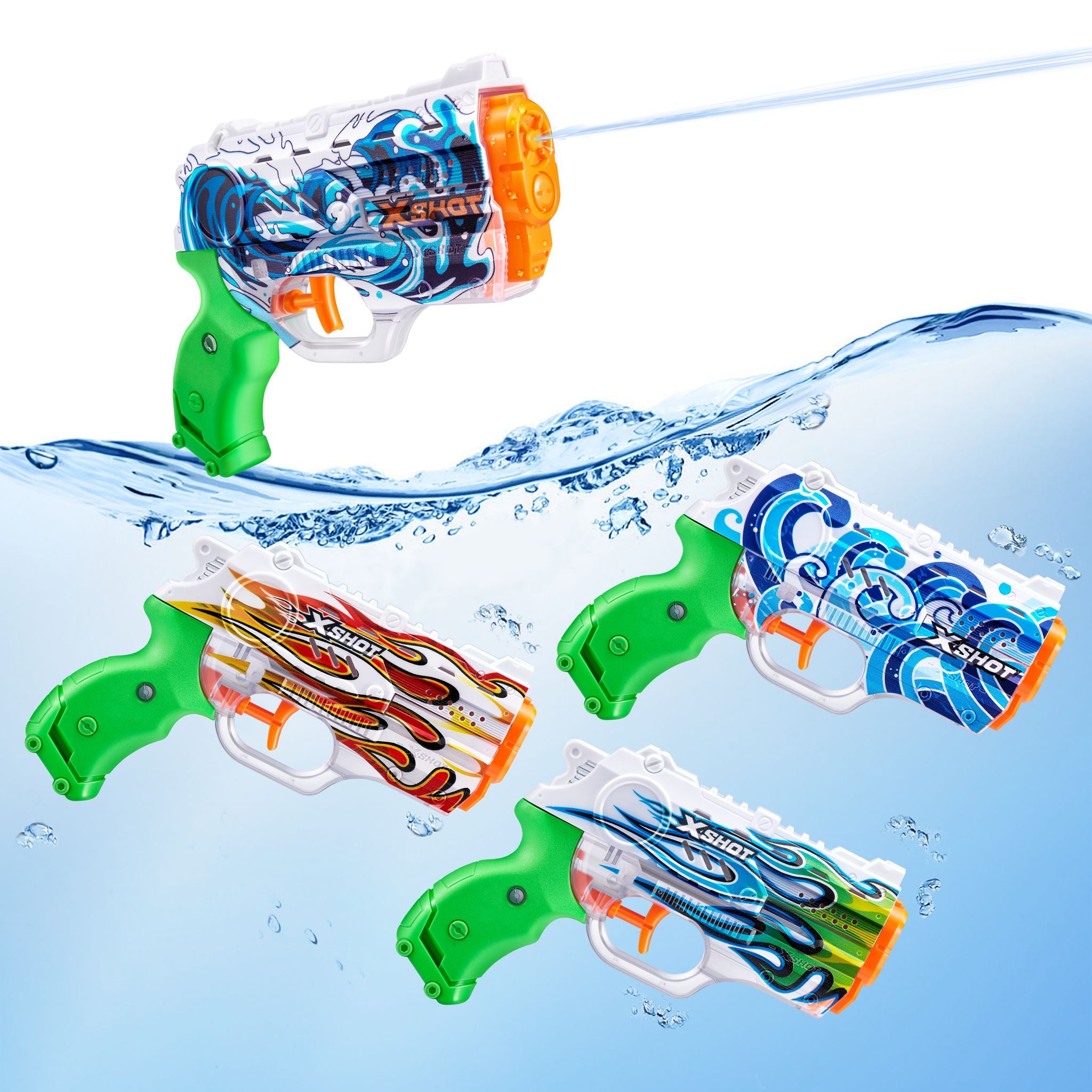 Hot Deal! ZURU X Shot Nano 4 - Pack Fast - Fill Water Blaster Skins