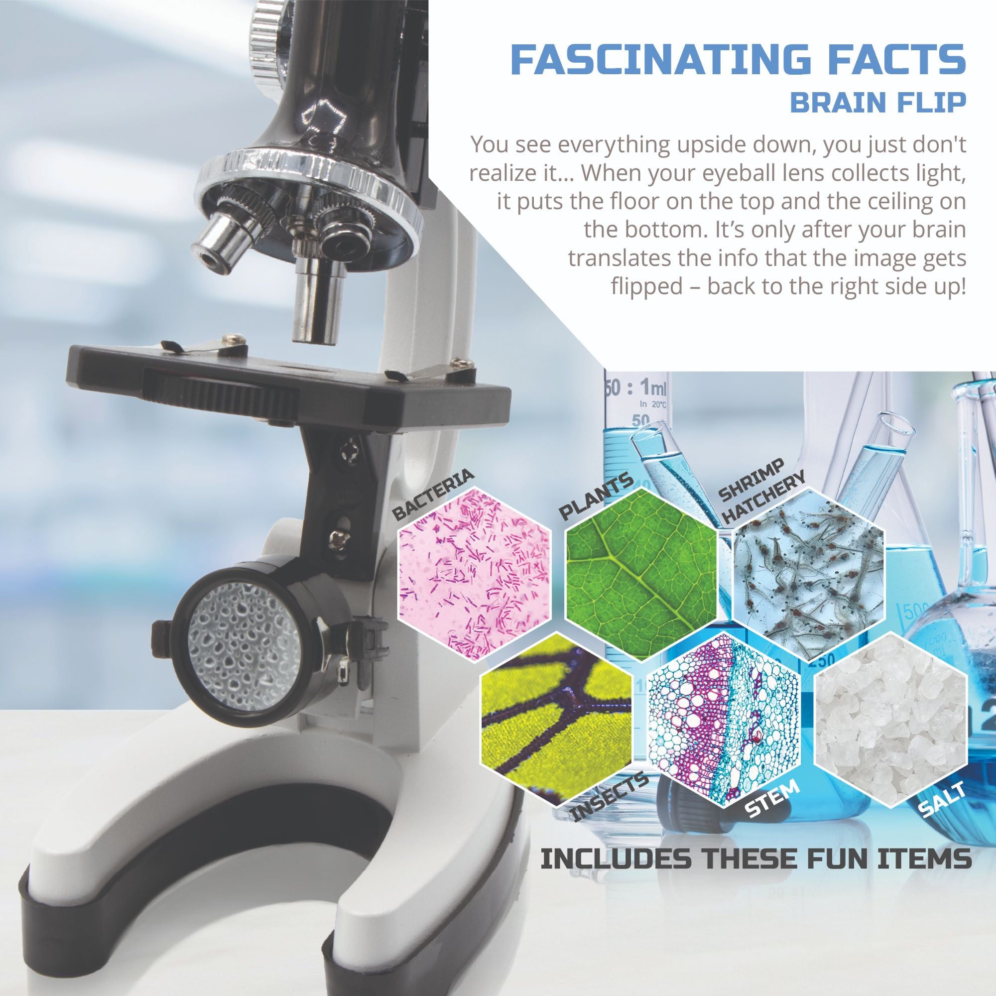 Hot! 48-Piece Discovery Mindblown Microscope Set