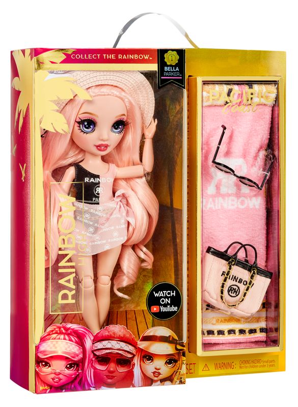 Hot Sale! Rainbow High Pacific Coast Fashion Doll - Bella Parker with Exclusive Features