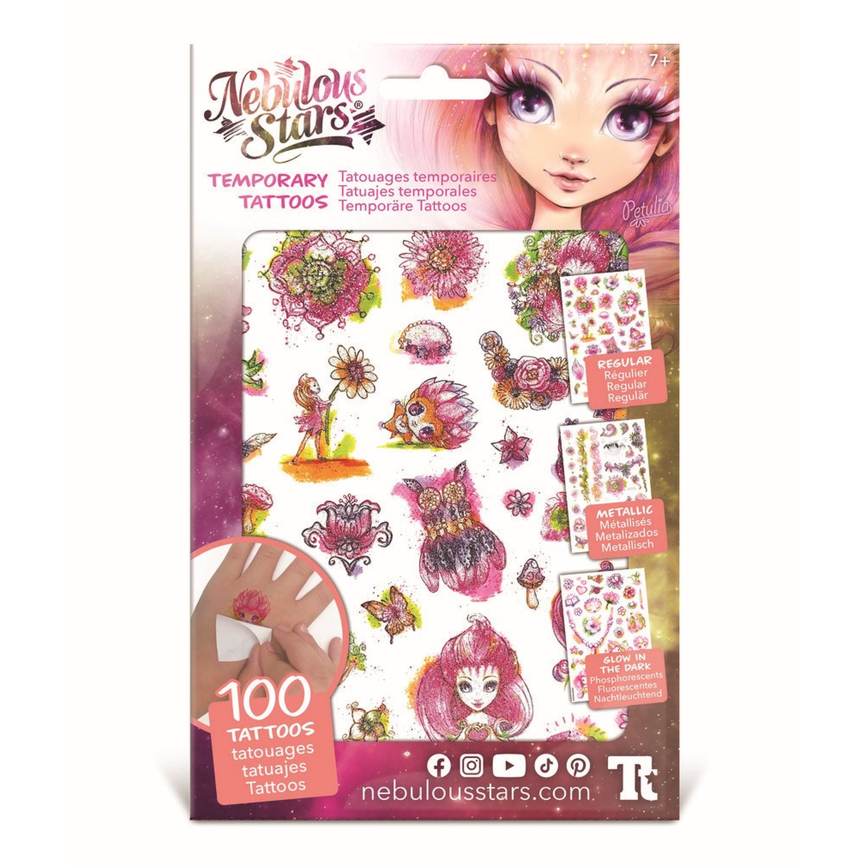 Assorted Styles of Nebulous Stars Temporary Tattoos for Magical Fashion