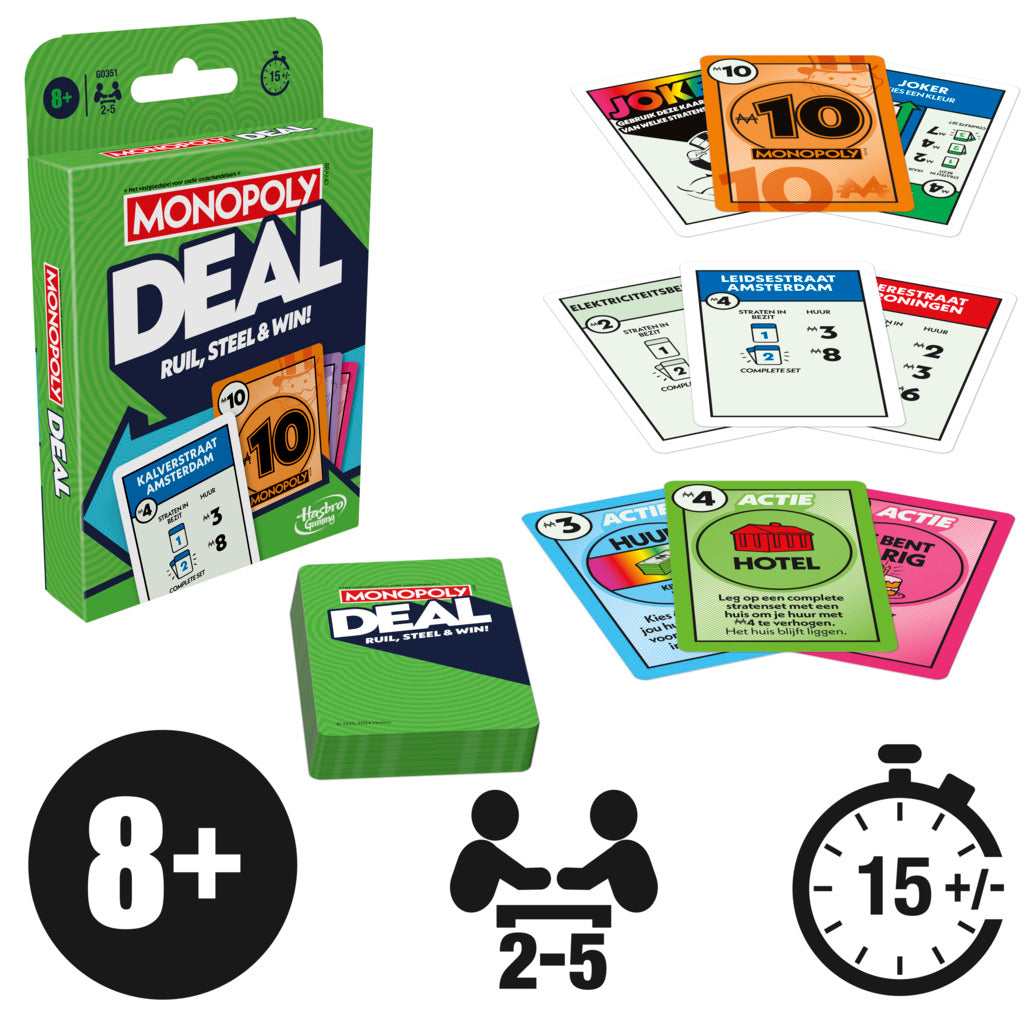 Fun Monopoly Deal Card Game for Ages 8 and Up