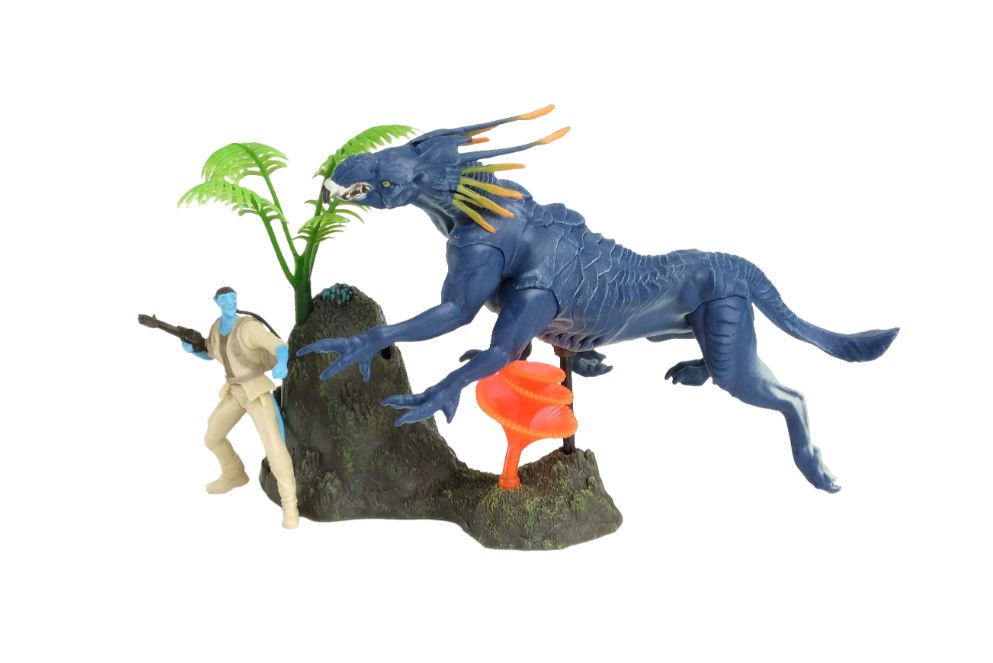 Hot! Disney Avatar Medium Deluxe Figure Set: Thanator & Jake Sully