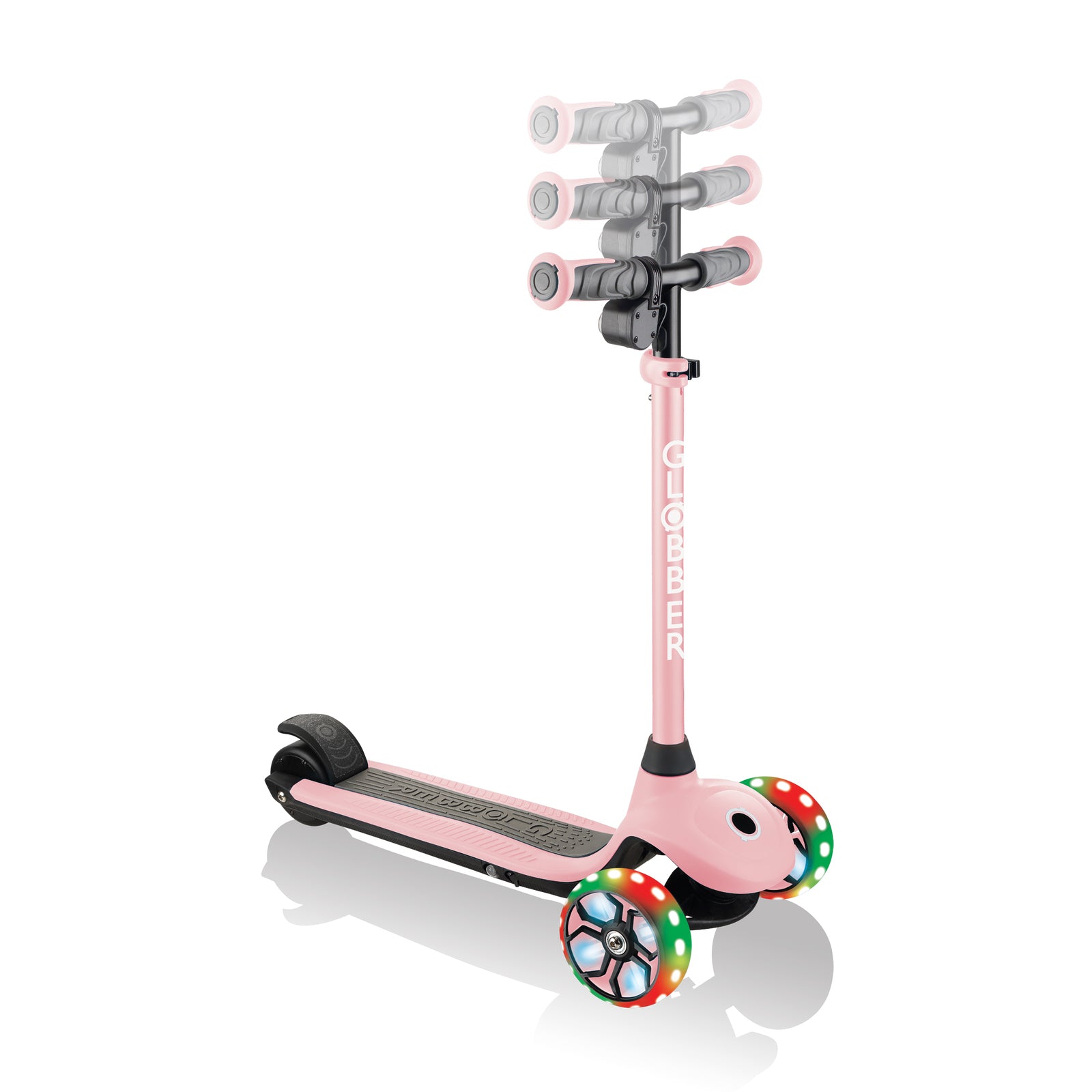Globber One K E-Motion 4 Plus Kids Electric Scooter in Pastel Pink - Reliable and Fun