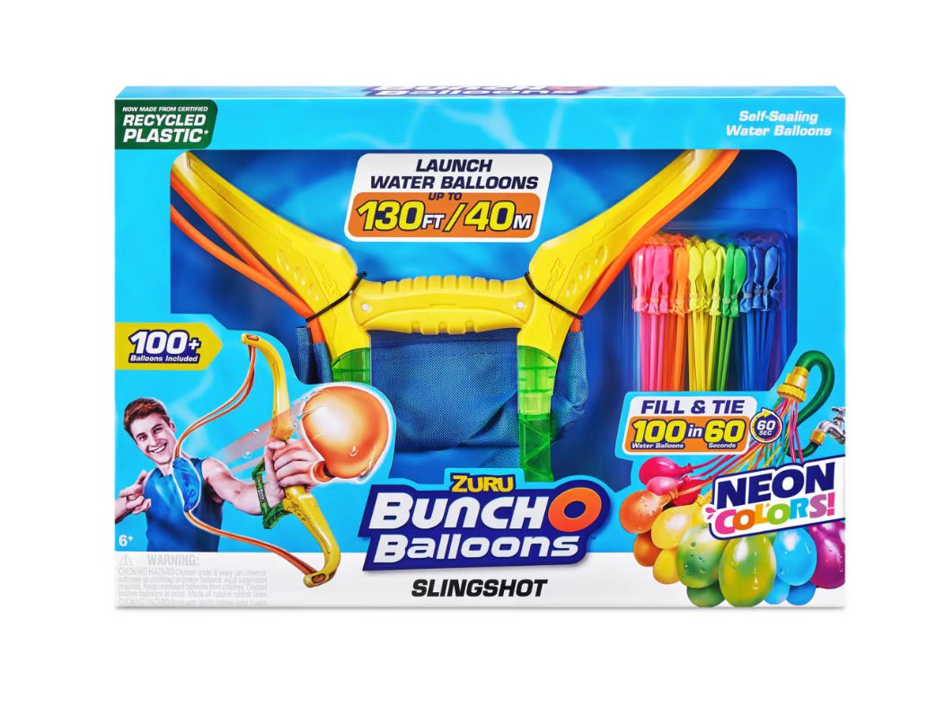 ZURU Neon Bunch O Balloons Slingshot Set with 100 Self - Sealing Balloons