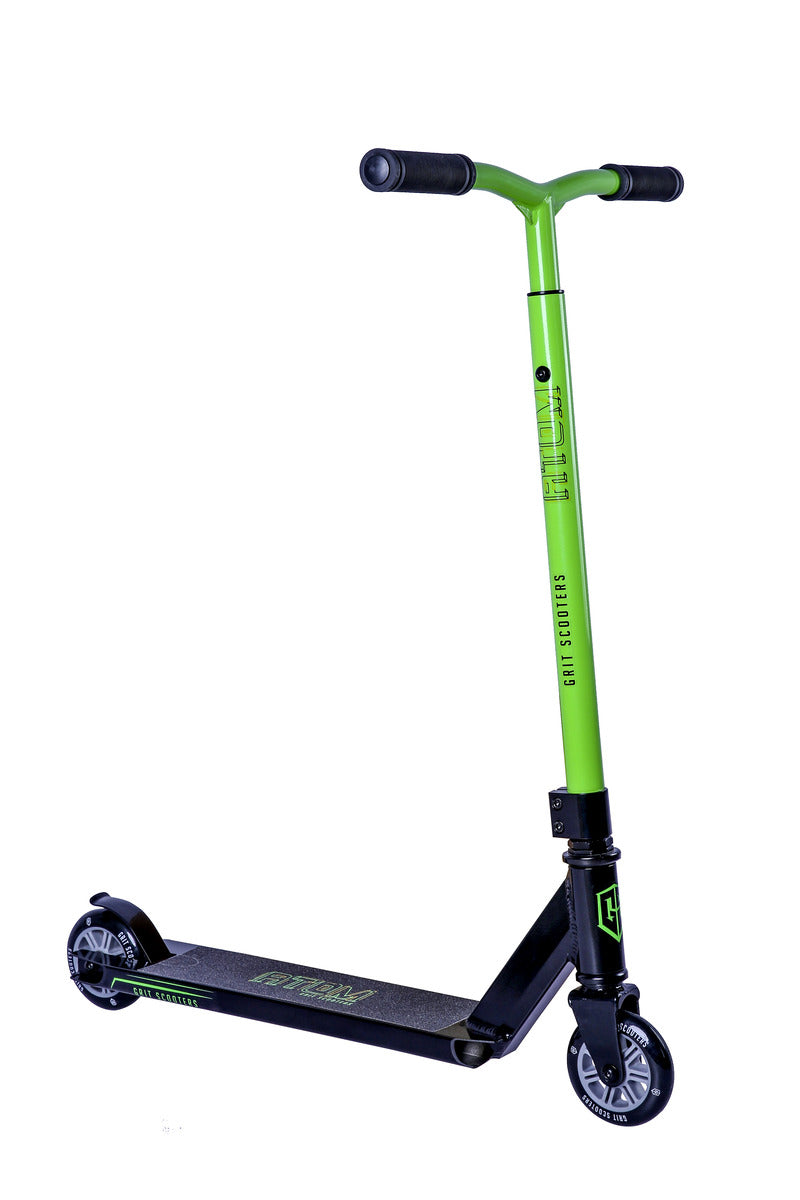 GRIT Atom Pro Scooter - Black/Green, Great Value for Beginners