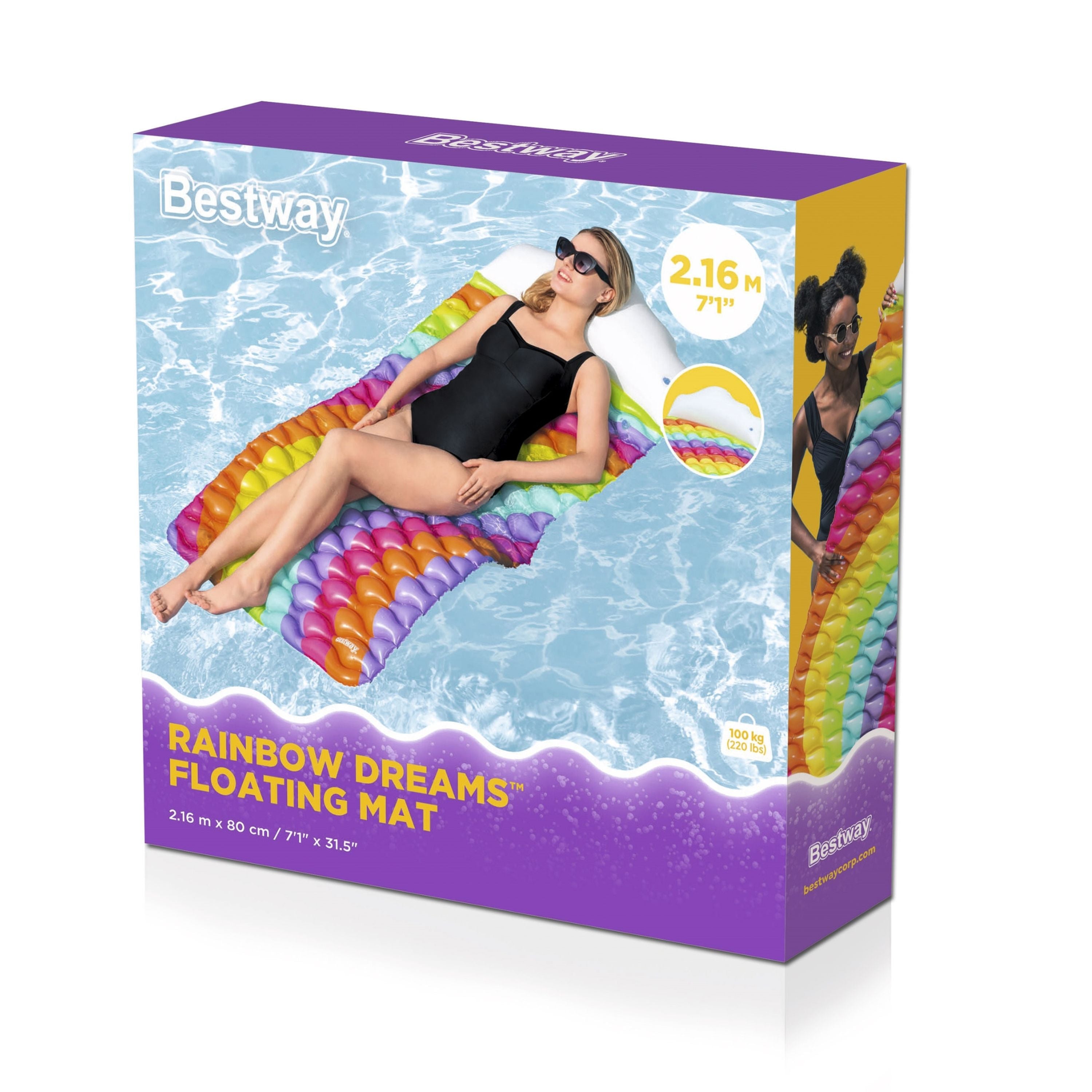Best Selling Bestway Floating Pool Mat - Rainbow Dreams for Summer Fun