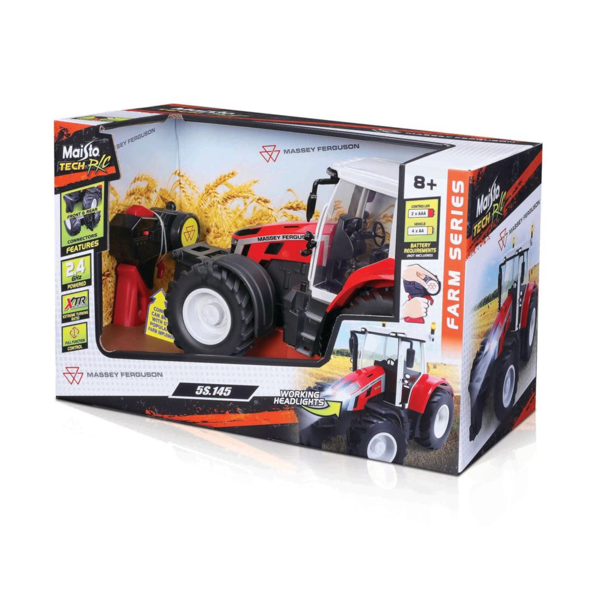Hot Deal! Maisto Tech 1:16 Scale Remote - Controlled Massey Ferguson 5S.145 Farm Tractor
