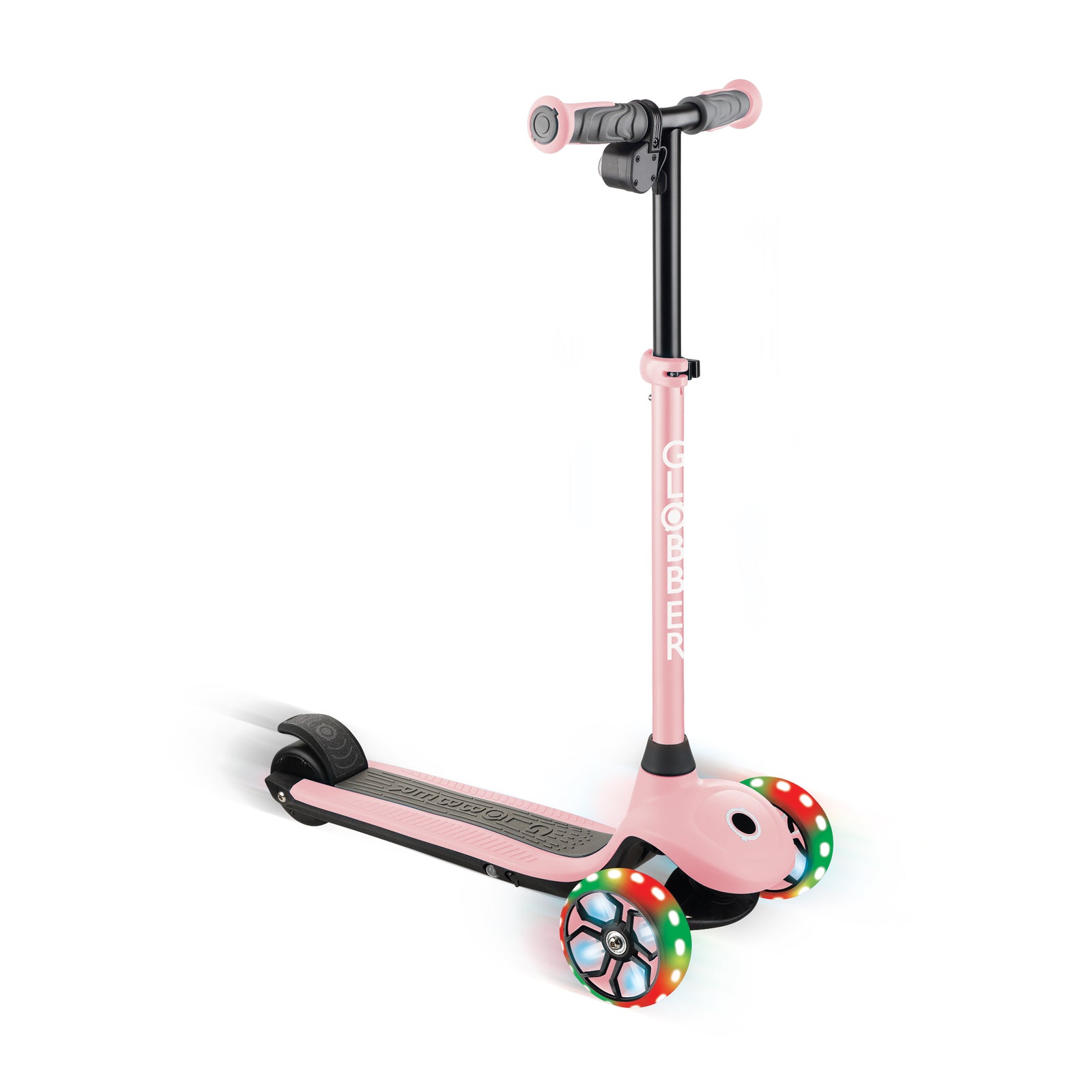 Globber One K E-Motion 4 Plus Kids Electric Scooter in Pastel Pink - Reliable and Fun