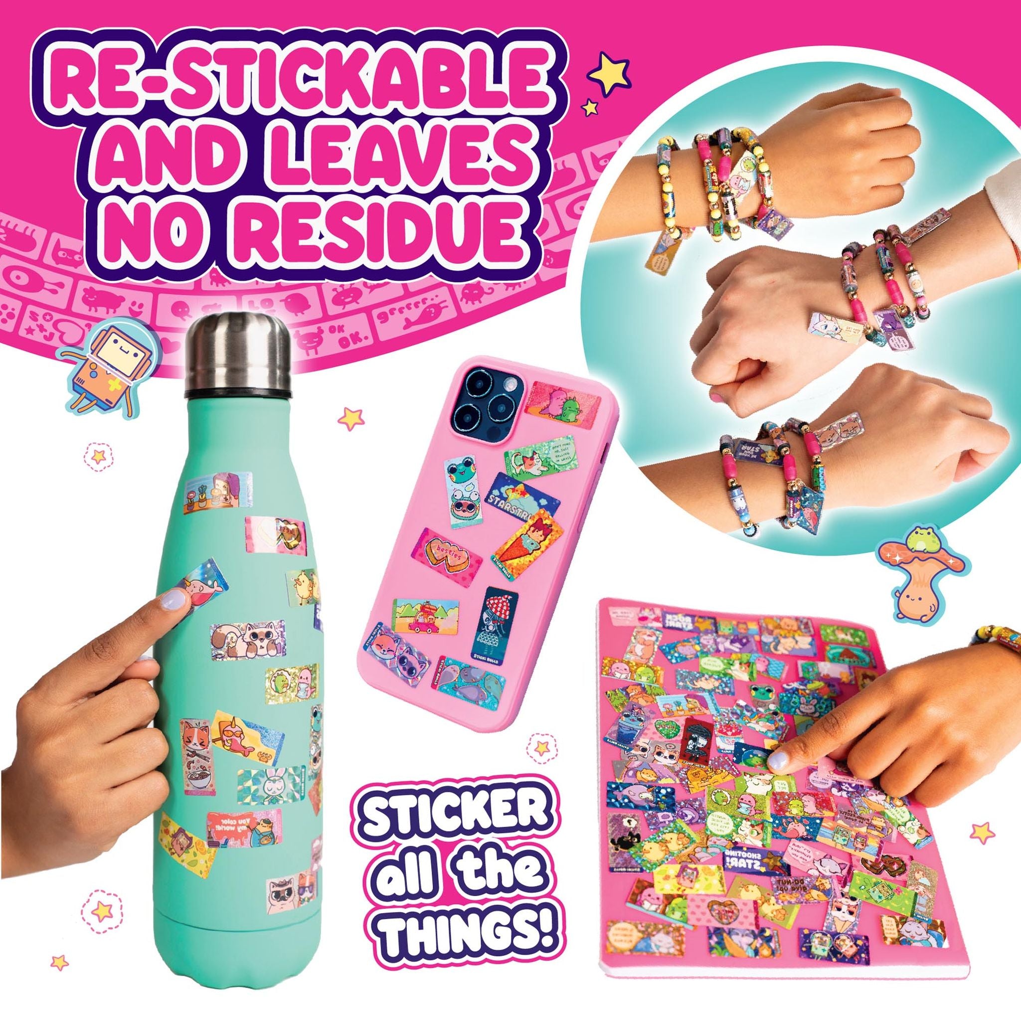 Single Pack of Sticki Rolls Sticki Bands: Wearable, Shareable Sticker Bracelets