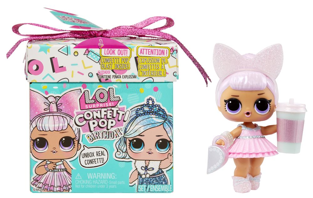 L.O.L. Surprise! Confetti Pop Birthday Dolls - 1 Pack, Great for Collectors and Kids