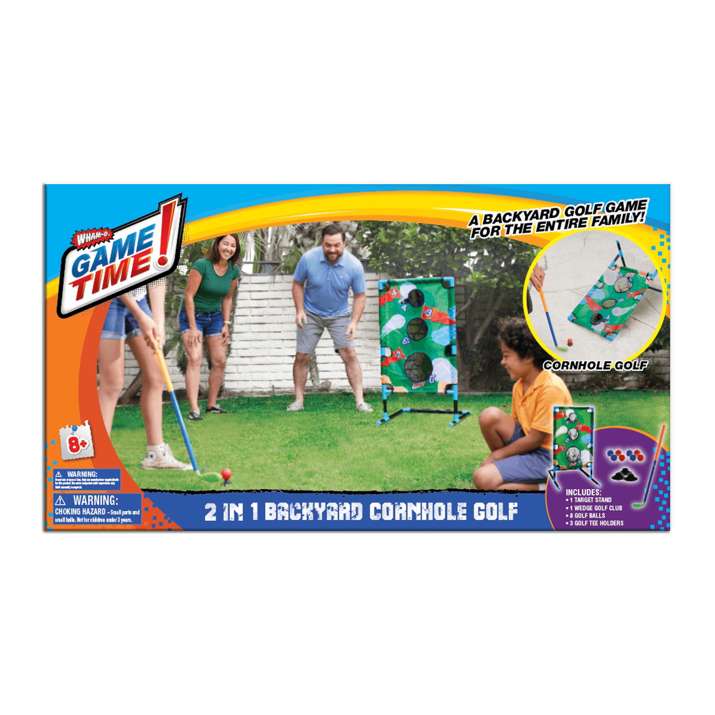 Wham-O Exclusive 2-in-1 Backyard Golf and Cornhole Game - Endless Family Fun!