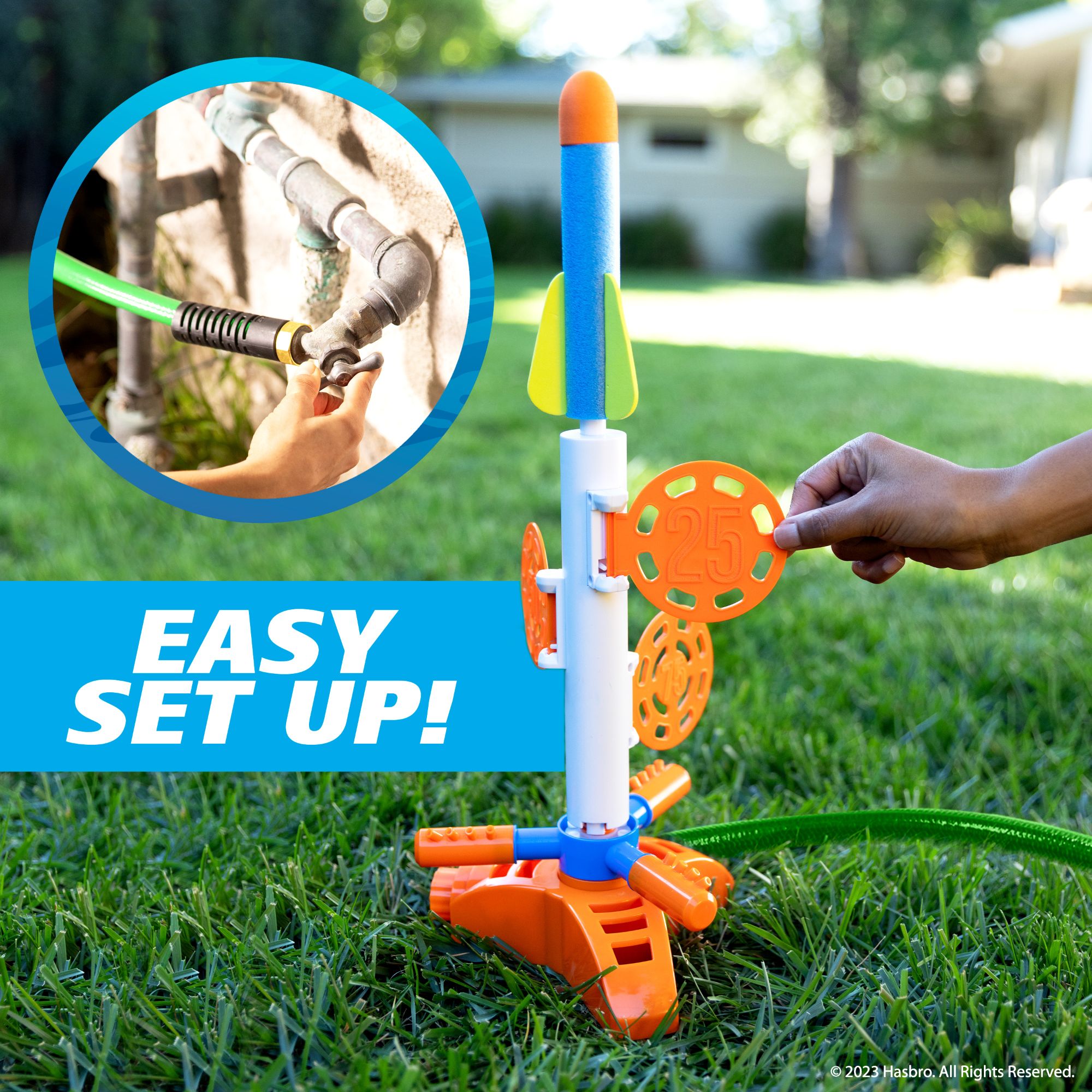 Hot! NERF Super Soaker Skyblast Target Sprinkler Outdoor Game