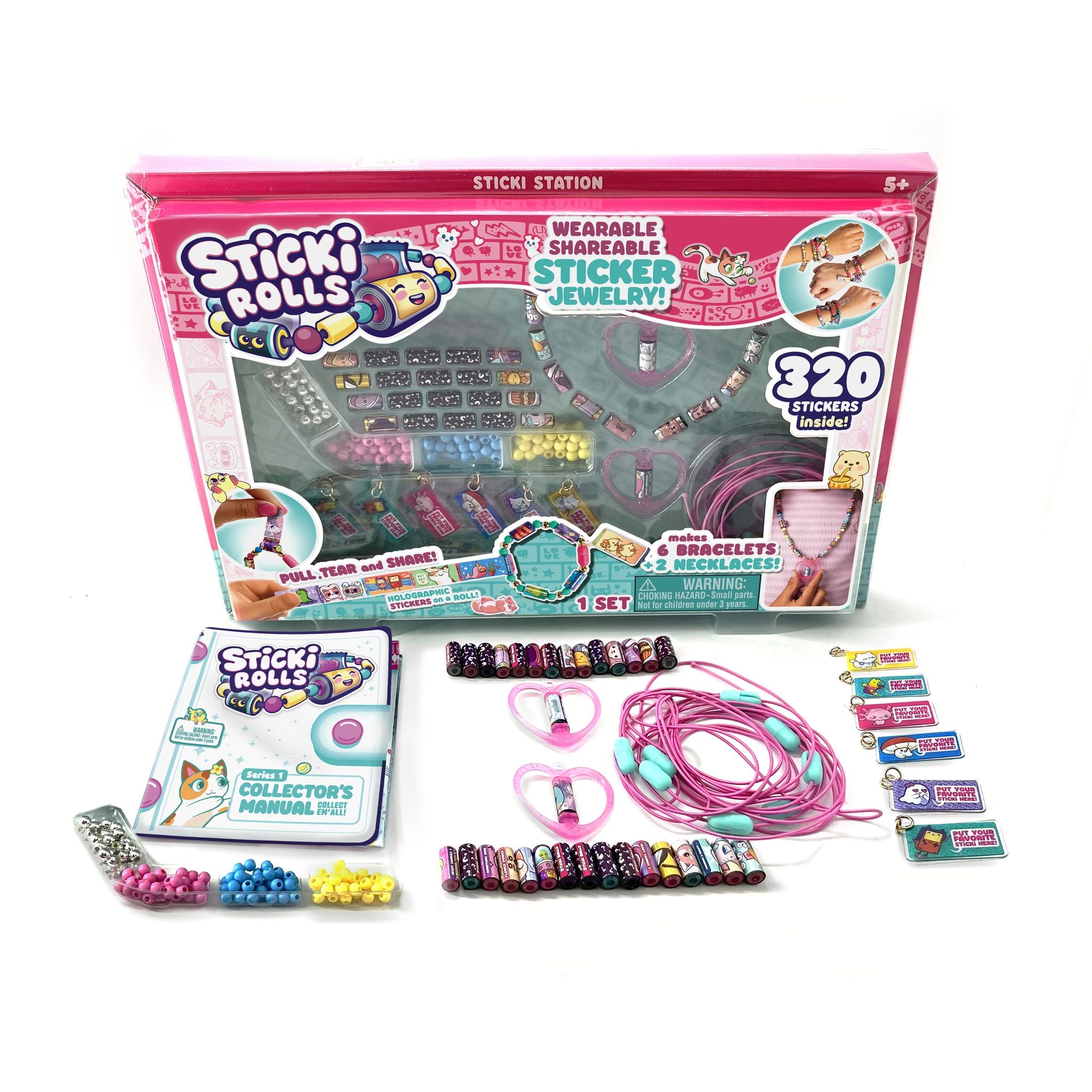 Sticki Rolls DIY Holographic Jewellery Kit with Kawaii Stickers