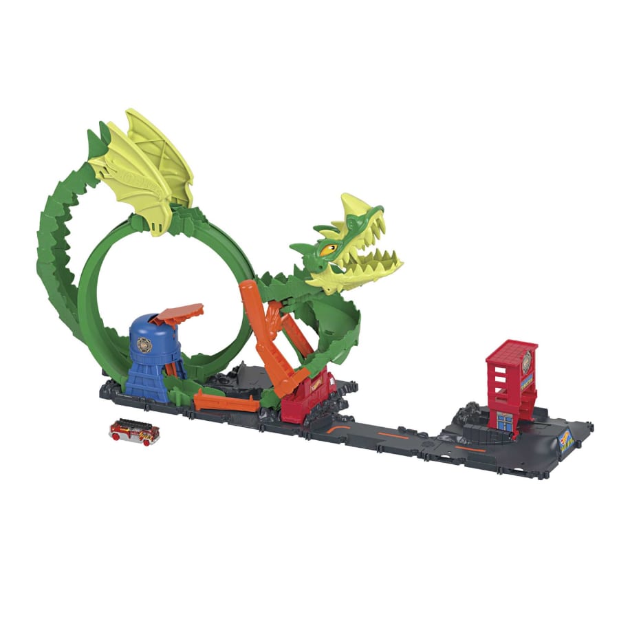 Hot Wheels Dragon Drive Firefight Set - Action - Packed Fun!