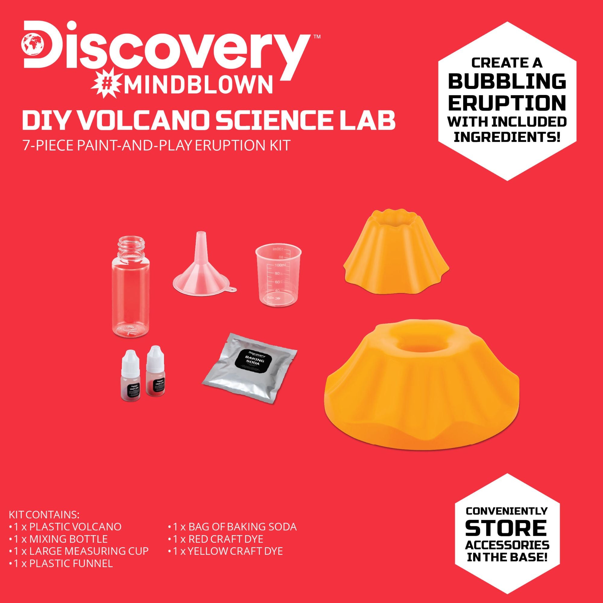 Discovery Mindblown DIY Volcano Science Lab - Create Your Own Erupting Volcano