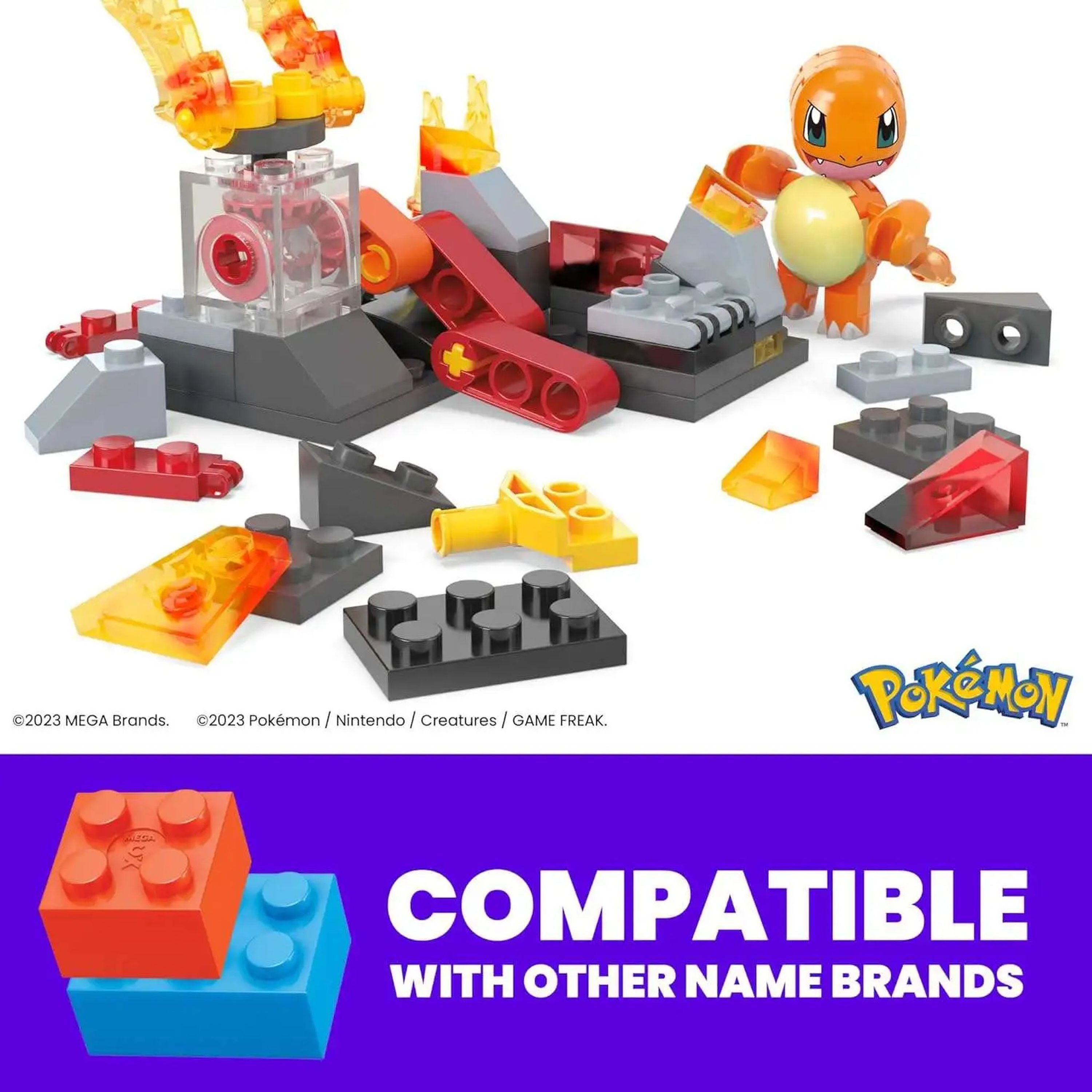 MEGA Construx: Pokemon Charmander's Fire-Type Spinning Set - Exclusive!