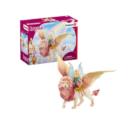 Hot! Schleich Bayala Fairy Flying on Winged Lion Toy