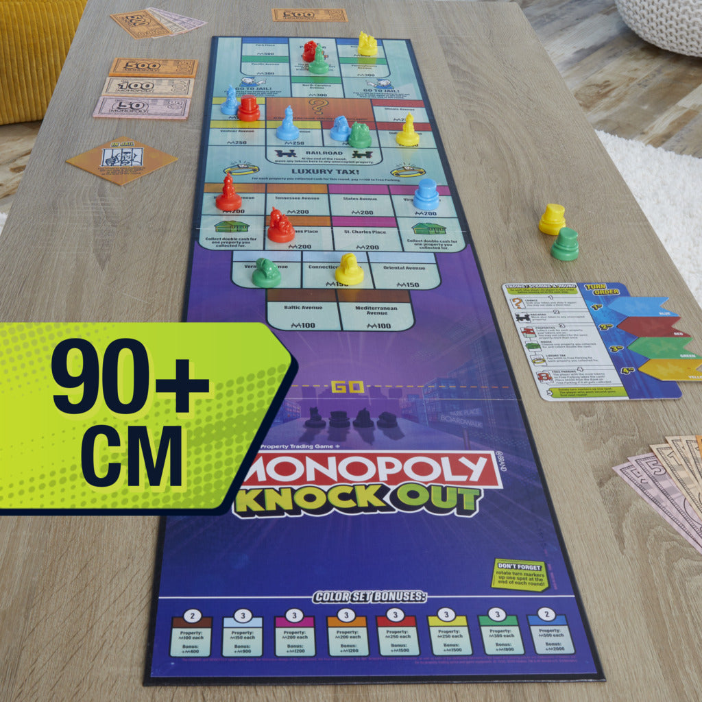 Hot Deal! Monopoly Knockout - An Up - and - Active Family Party Shuffleboard - Style Board Game