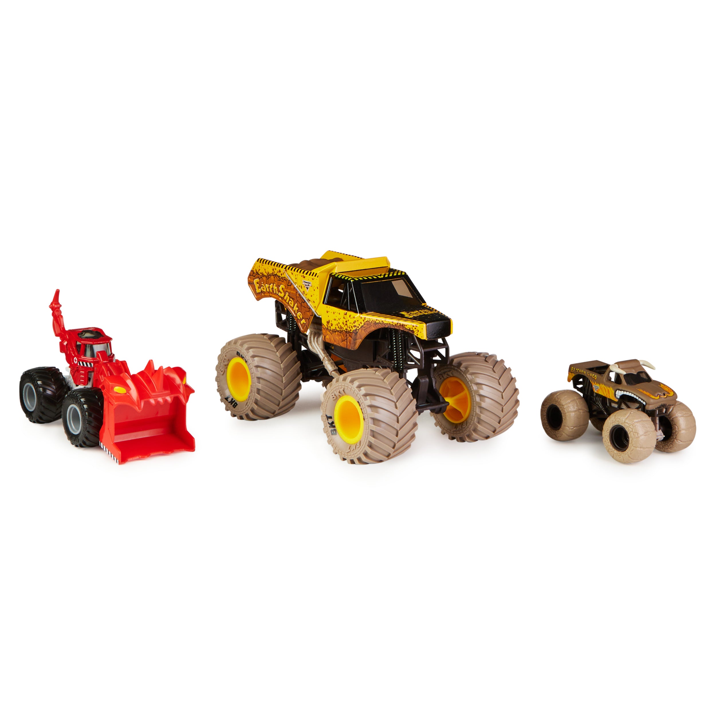 Exclusive Monster Jam 3-Pack: 1:24 & 1:64 Shake N Quake Die-Cast Trucks