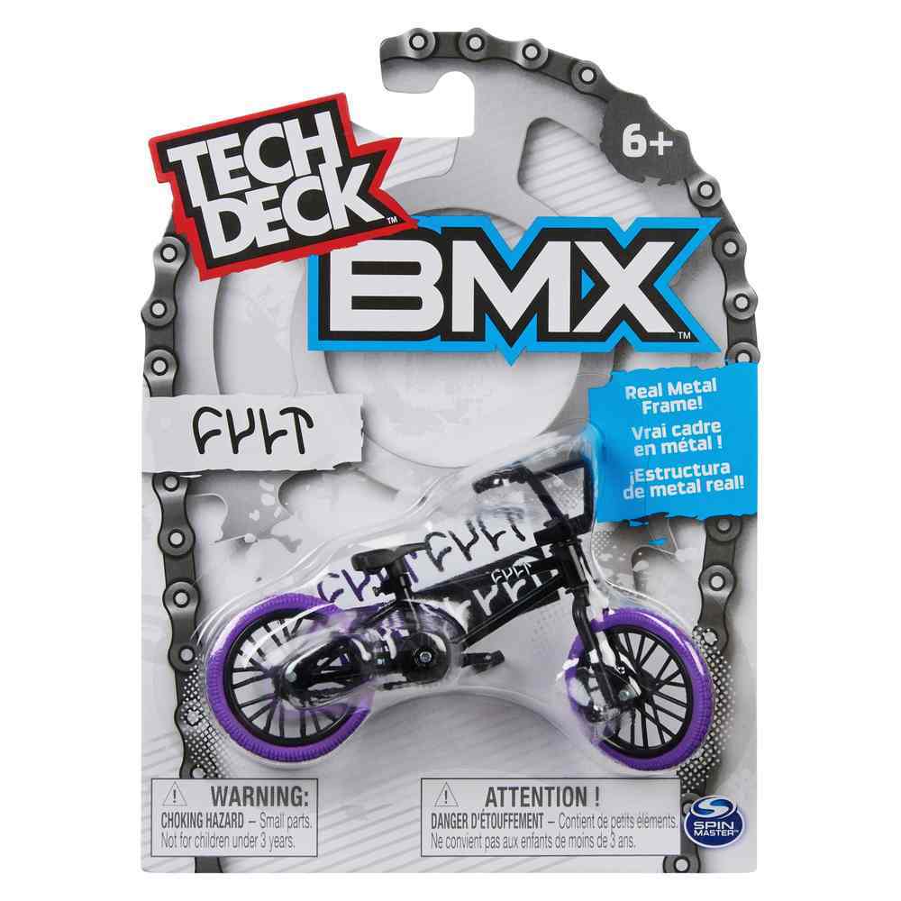 Tech Deck Single Cult Purple Miniature BMX Bike with Authentic Details