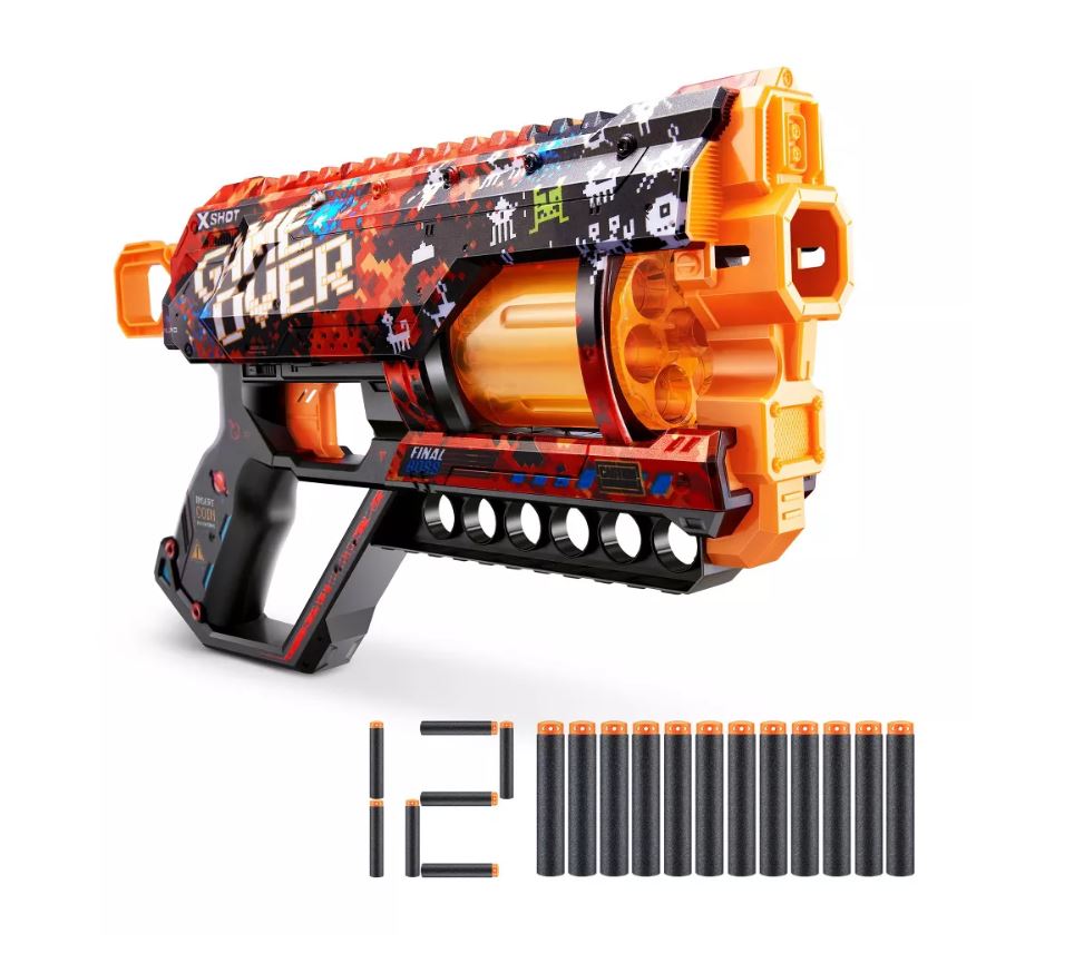 ZURU X Shot Skins Griefer Blaster: 6 Unique Skins for 27m Range Battle