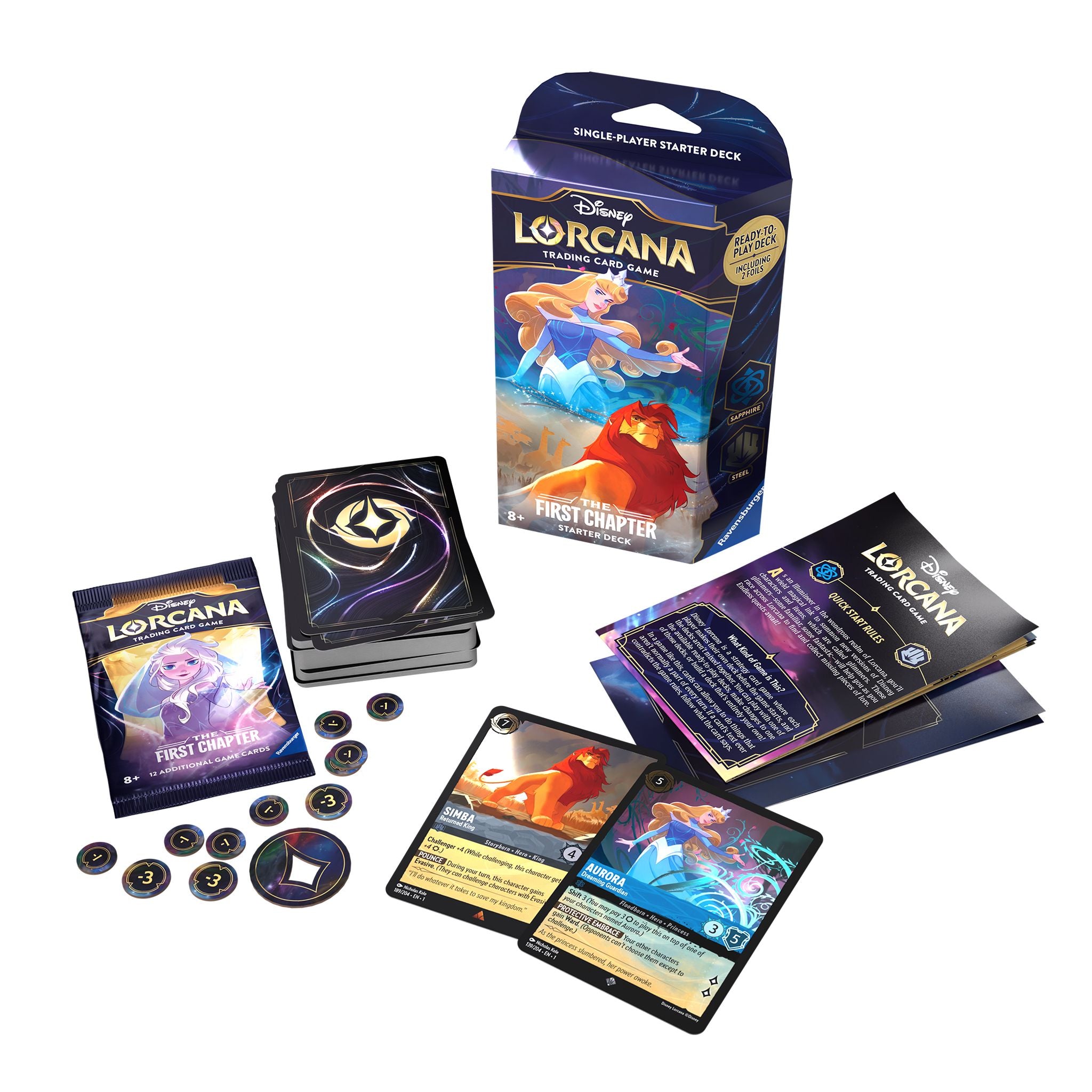 Hot Deal! Disney Lorcana TCG Season 1 First Chapter Starter Deck for New Players