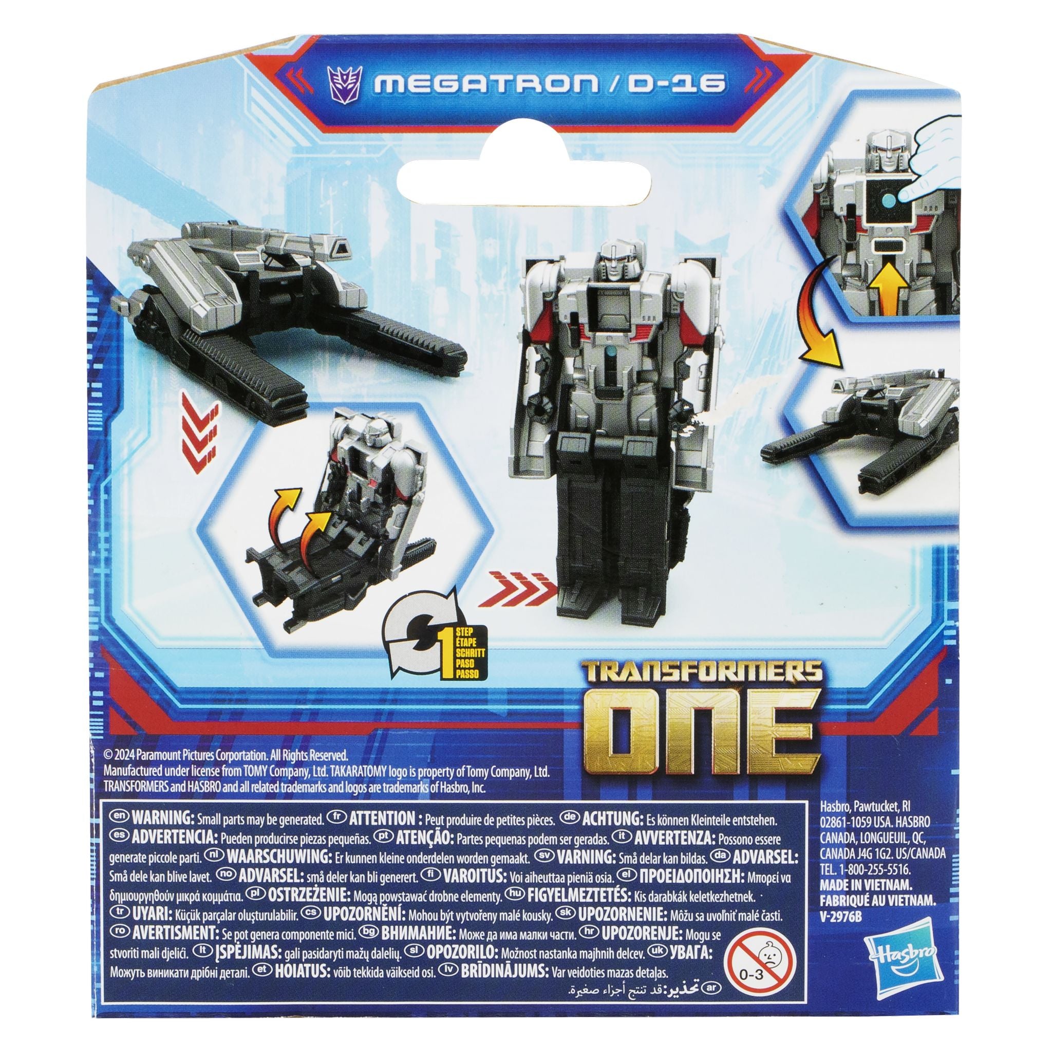 Hot! Transformers One Cog Changer Megatron (D-16) Toy