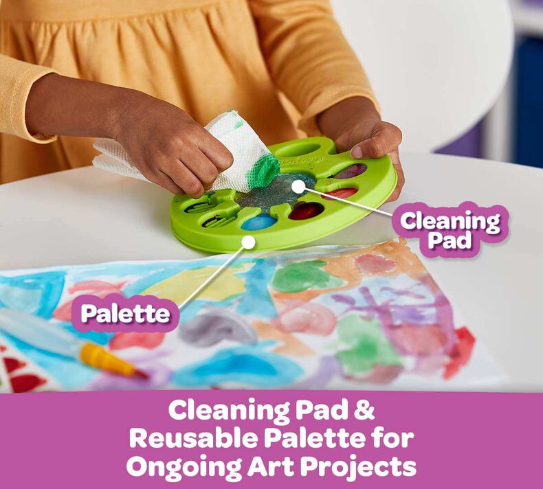 Crayola Washable Disposable Chip WaterColour Painting Palette Set