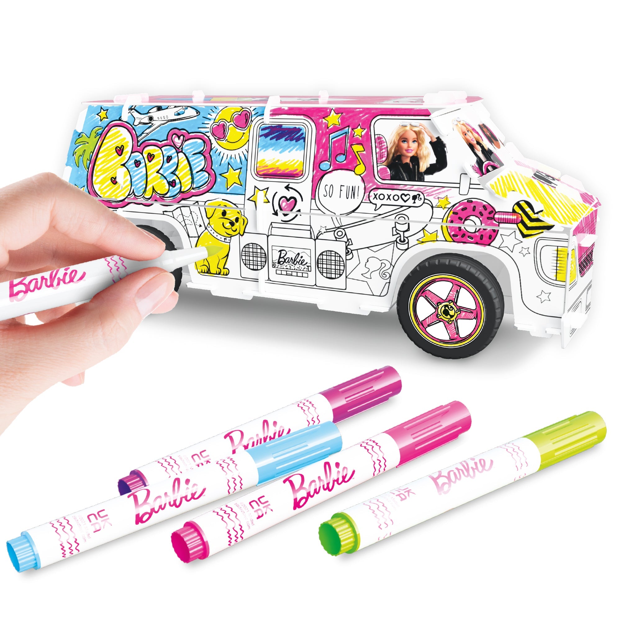 Hot! Barbie Creative DIY Pull - Back Super Camper Kit