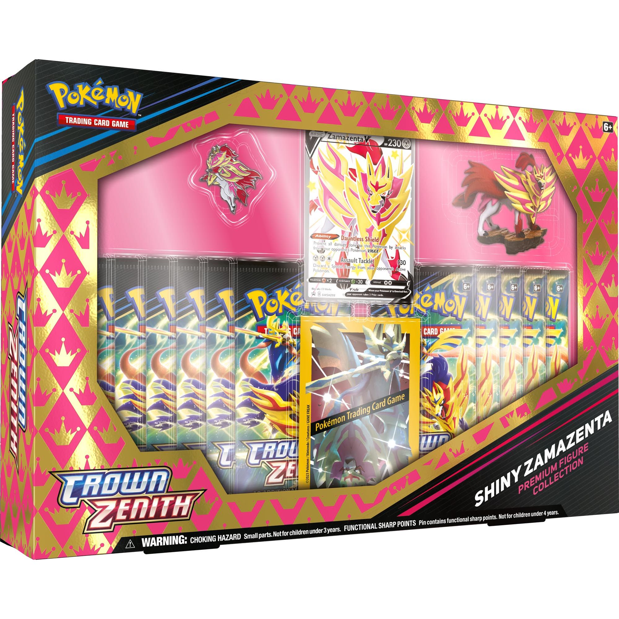 Hot! Pokemon TCG Crown Zenith Shiny Zacian & Zamazenta Premium Figure Set