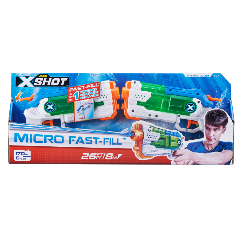 ZURU X Shot Fast Fill Micro Twin Pack Water Gun - Exclusive Deal