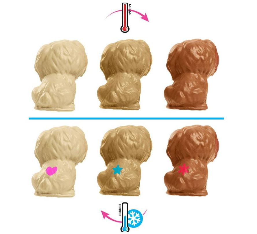 Hot! Barbie Brunette Doll & Newborn Pups Playset