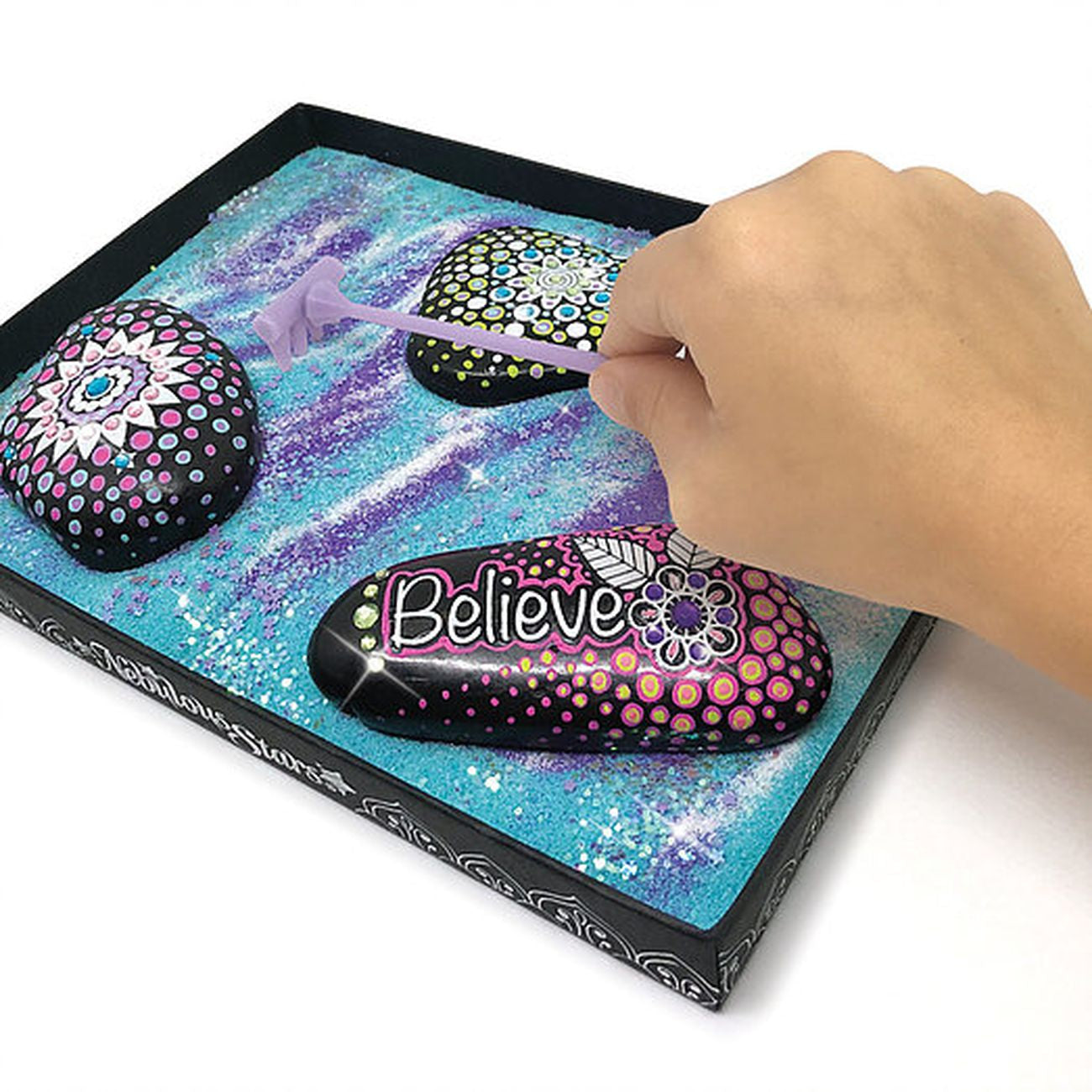 Hot! Nebulous Stars Cosmic Zen Garden - Blend of Stone Painting & Zen Garden