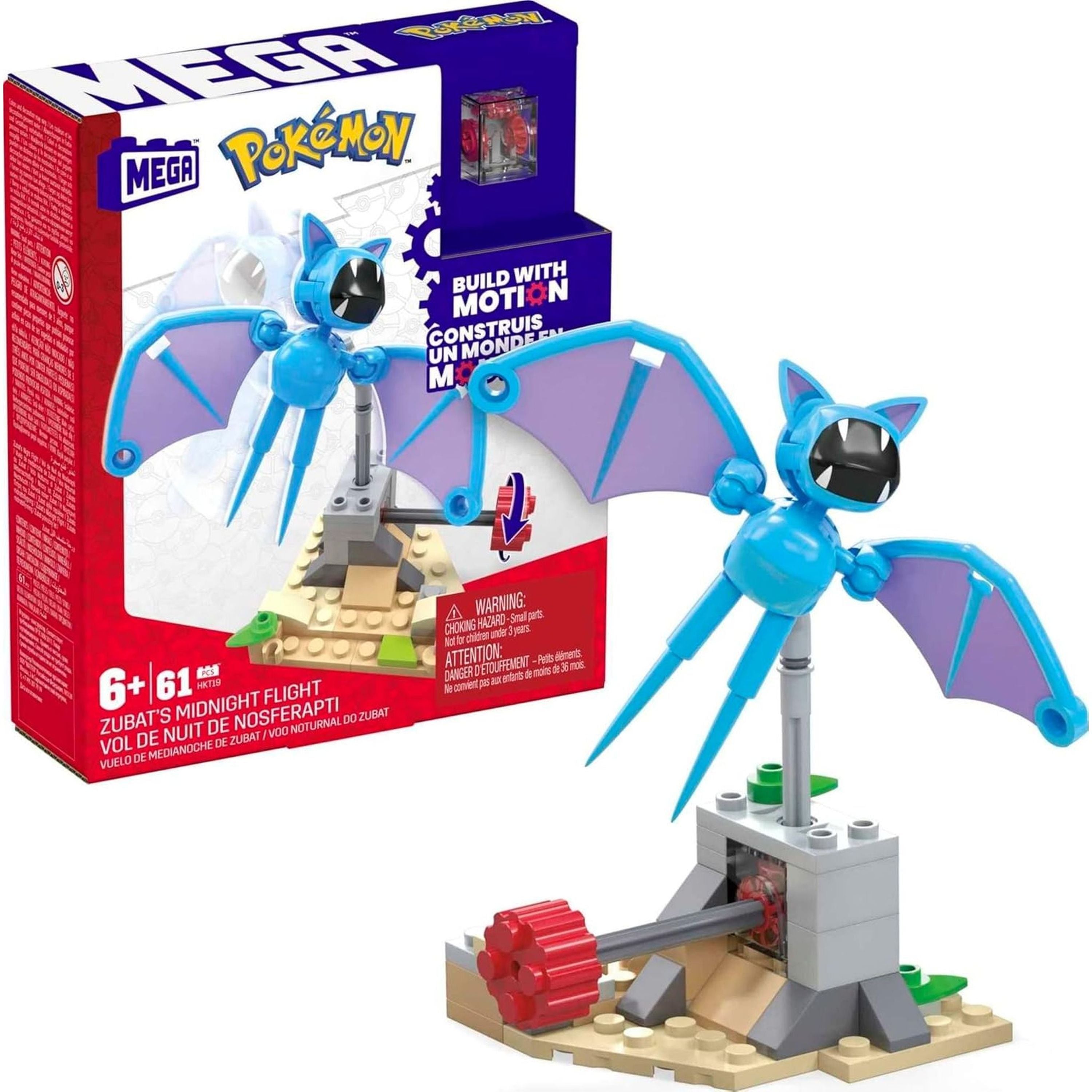 Hot! MEGA Construx Pokemon Zubat Flight Building Set