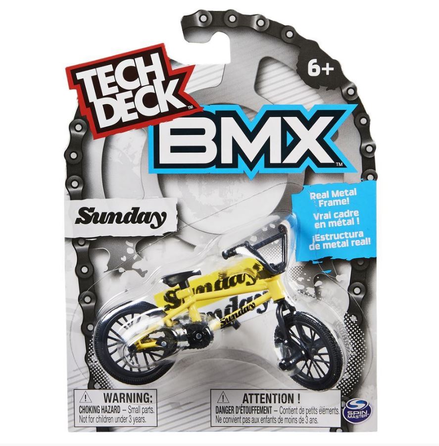 Hot Deal! Tech Deck Single Miniature Sunday Yellow BMX Bike for Kids and Collectors