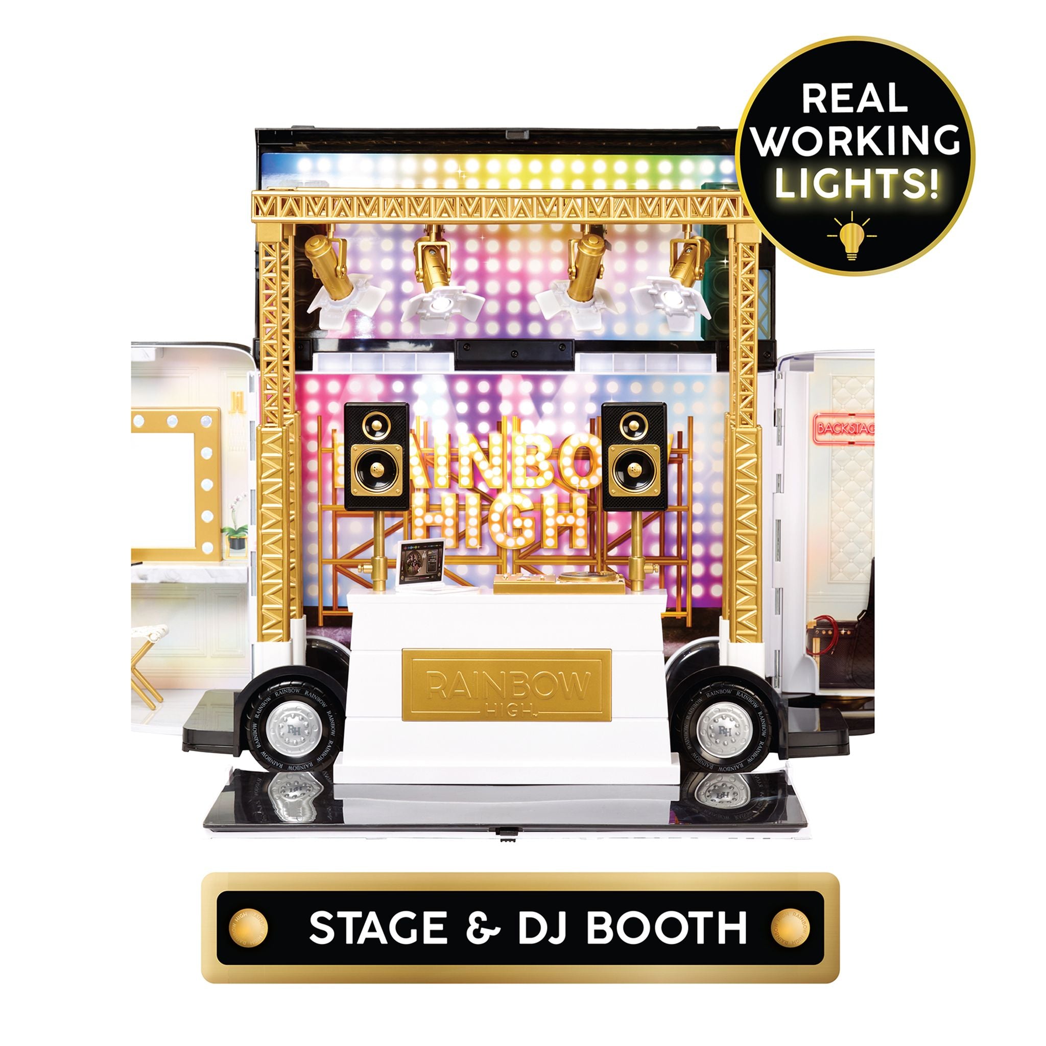 Hot Deal! Rainbow High Rainbow Vision Tour Bus & Stage Playset for Kids' Imaginative Play