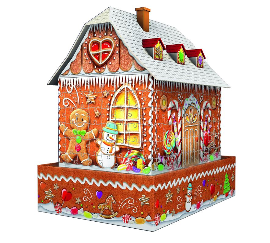 Hot Deal! Ravensburger 216-Piece Christmas Ginger Bread House Night Edition Puzzle