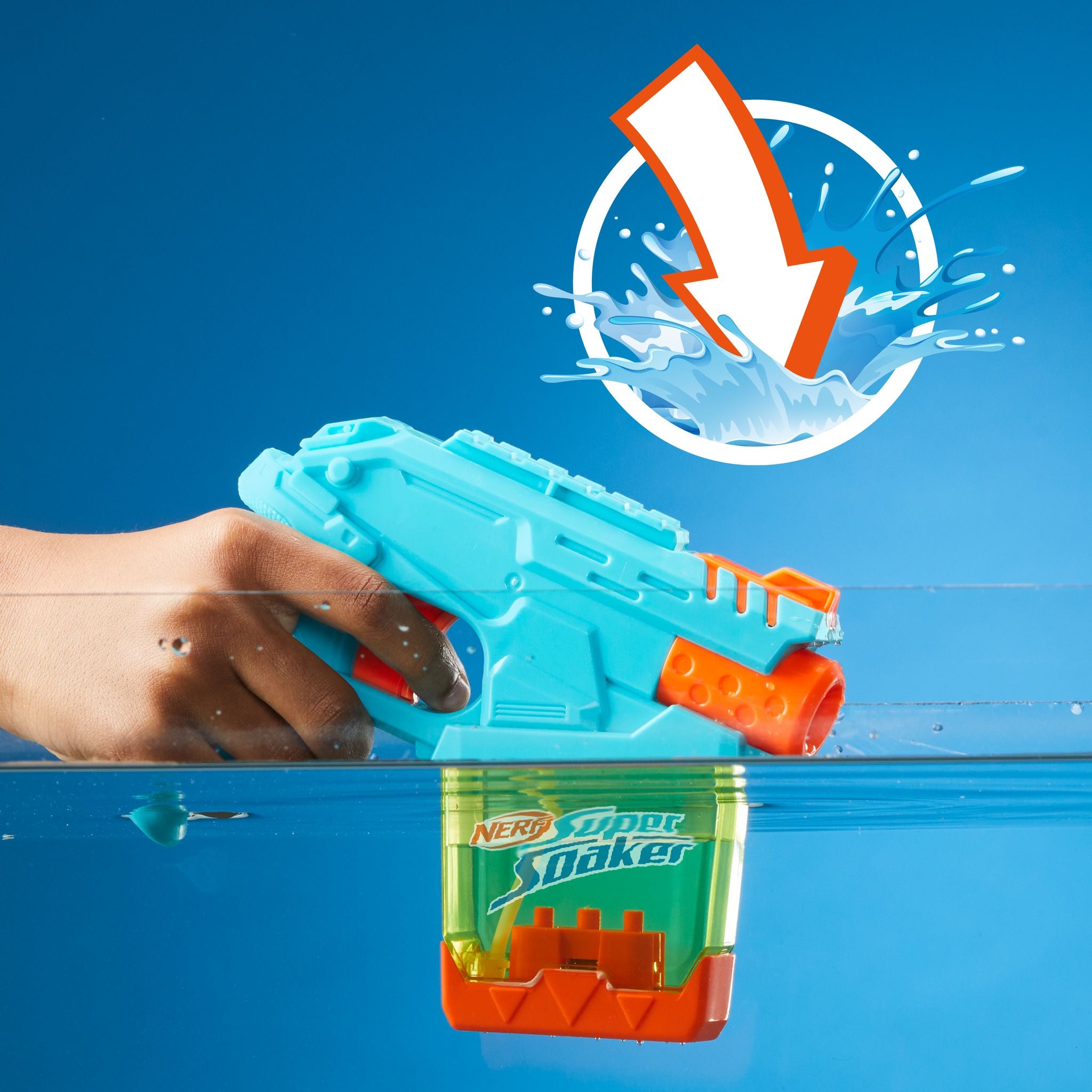 Hot Deal! Nerf Super Soaker Mini Water Blaster with Instant Dunk - Fill Feature