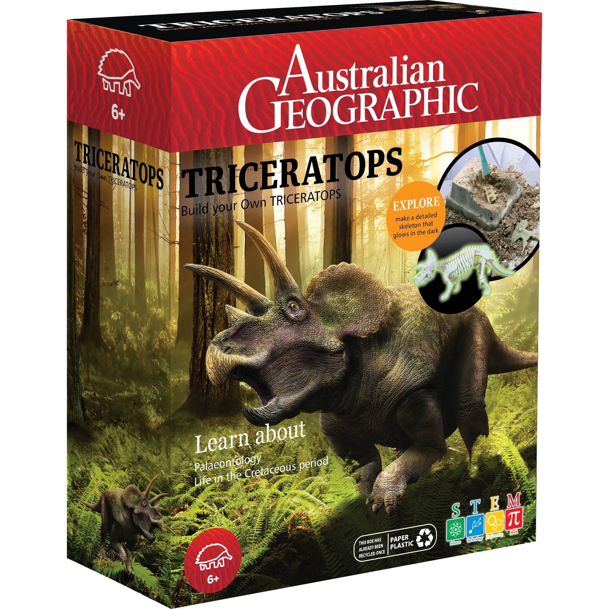 Build Your Own Glow-in-the-Dark Australian Geographic Triceratops