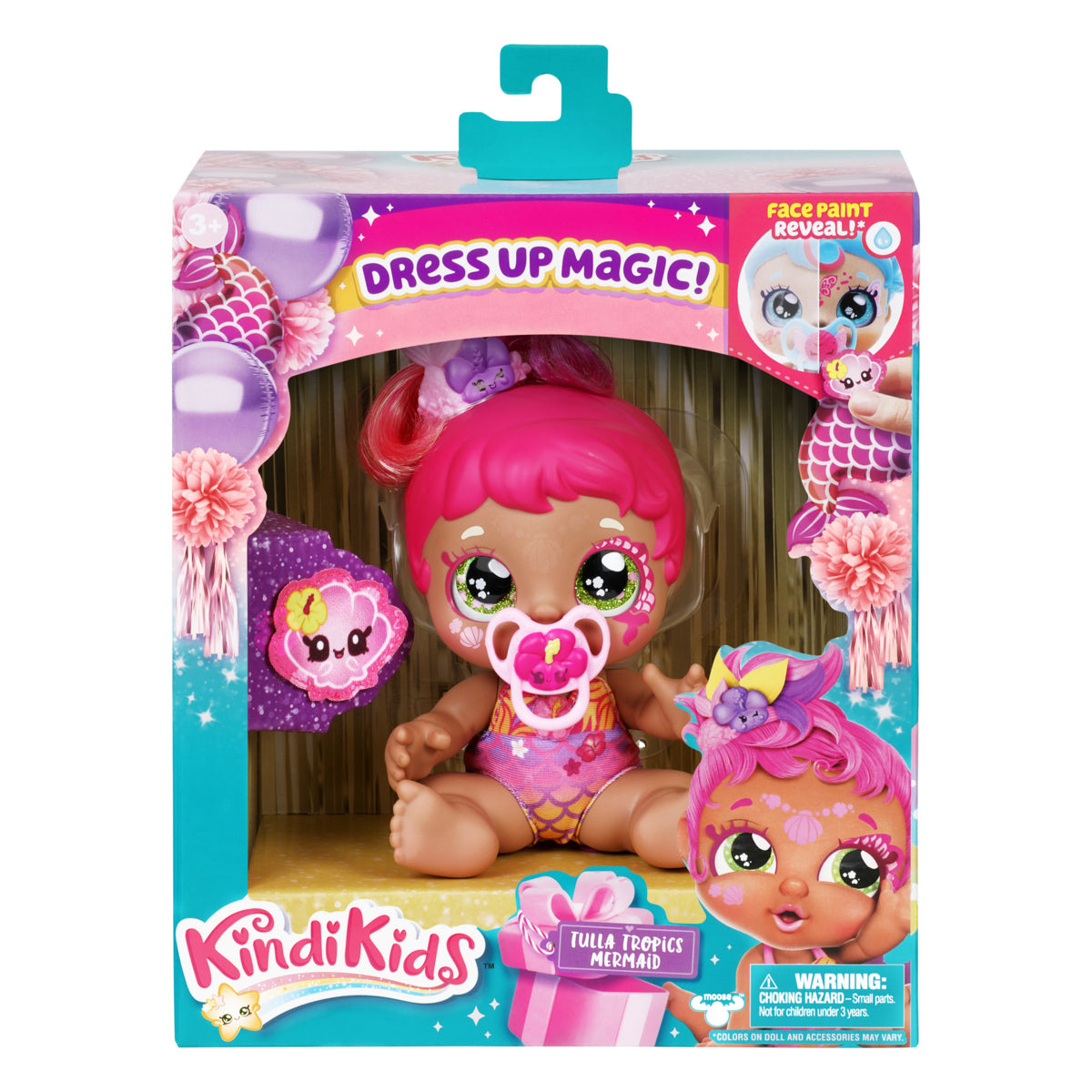 Hot Sale! Kindi Kids Dress - Up Magic Baby Doll - Sister Tulla Tropics Mermaid Toy