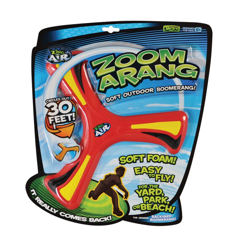 Zing Air Zoomarang - Ideal Beginner Backyard Boomerang with Great Hovering Action