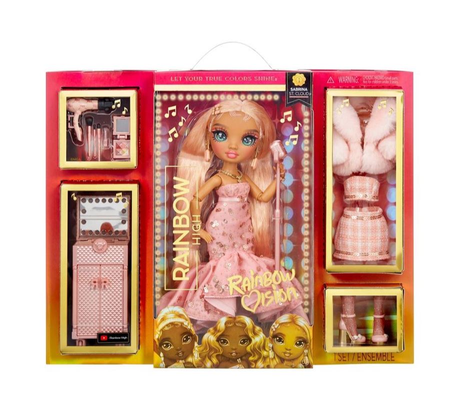 Rainbow High Rainbow Vision Diva Doll - Sabrina St. Cloud in Rose - Quartz Pink
