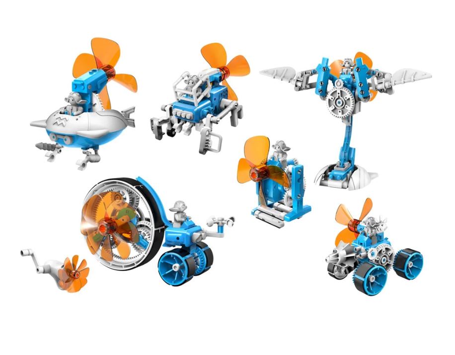 Johnco 6-in-1 Wind-Powered Wheely Robots for Endless Fun