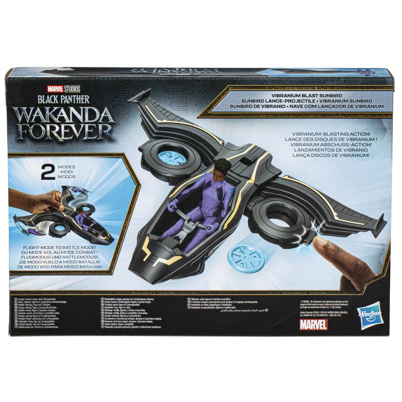 Hot! Marvel Black Panther - Shuri Figure & Transforming Vehicle Set