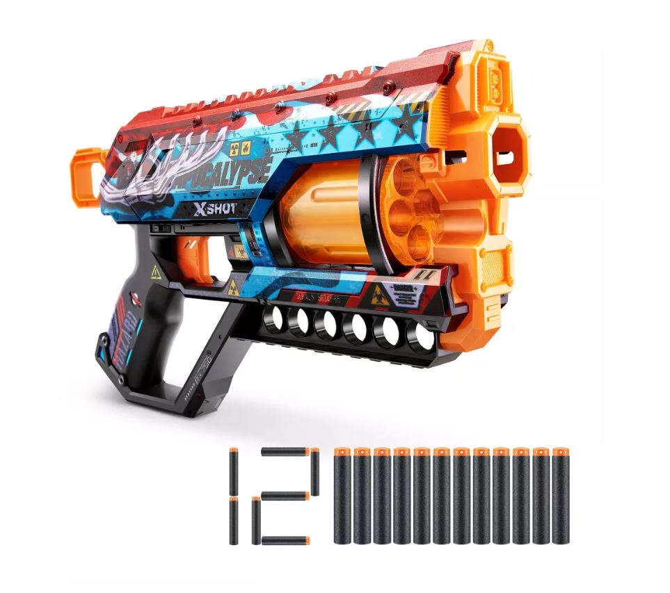 ZURU X Shot Skins Griefer Apocalypse Blaster with 6 Unique Skins