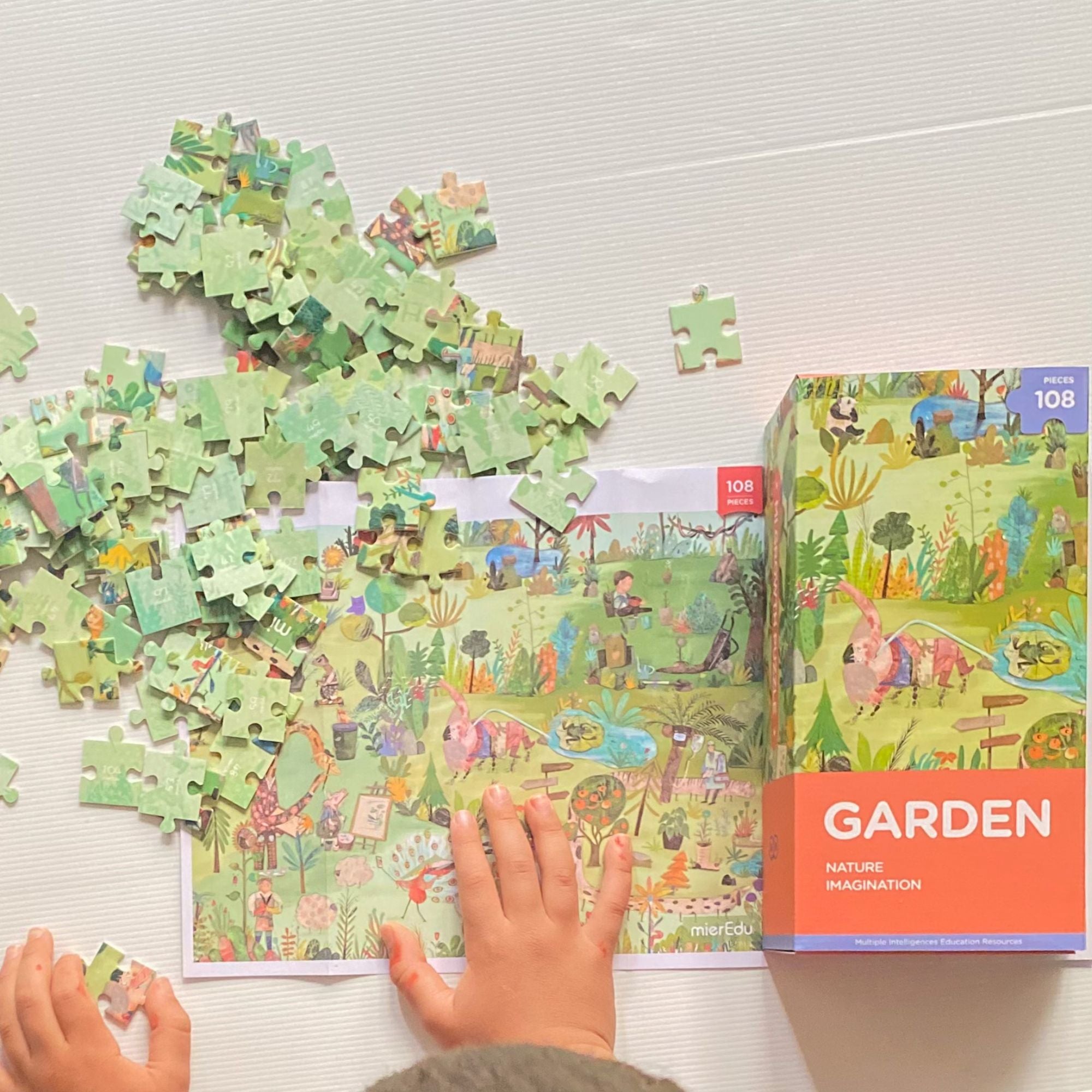 MierEdu Mi Growth Puzzle Set Level 6 - Nature Imagination for 5+ Year Olds, Ideal Educational Toy