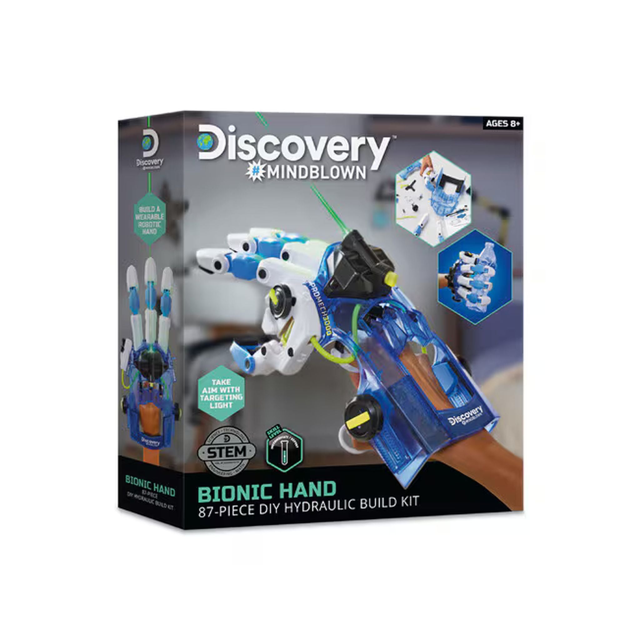 Hot! Discovery Mindblown 87-Piece DIY Hydraulic Bionic Hand Build Kit