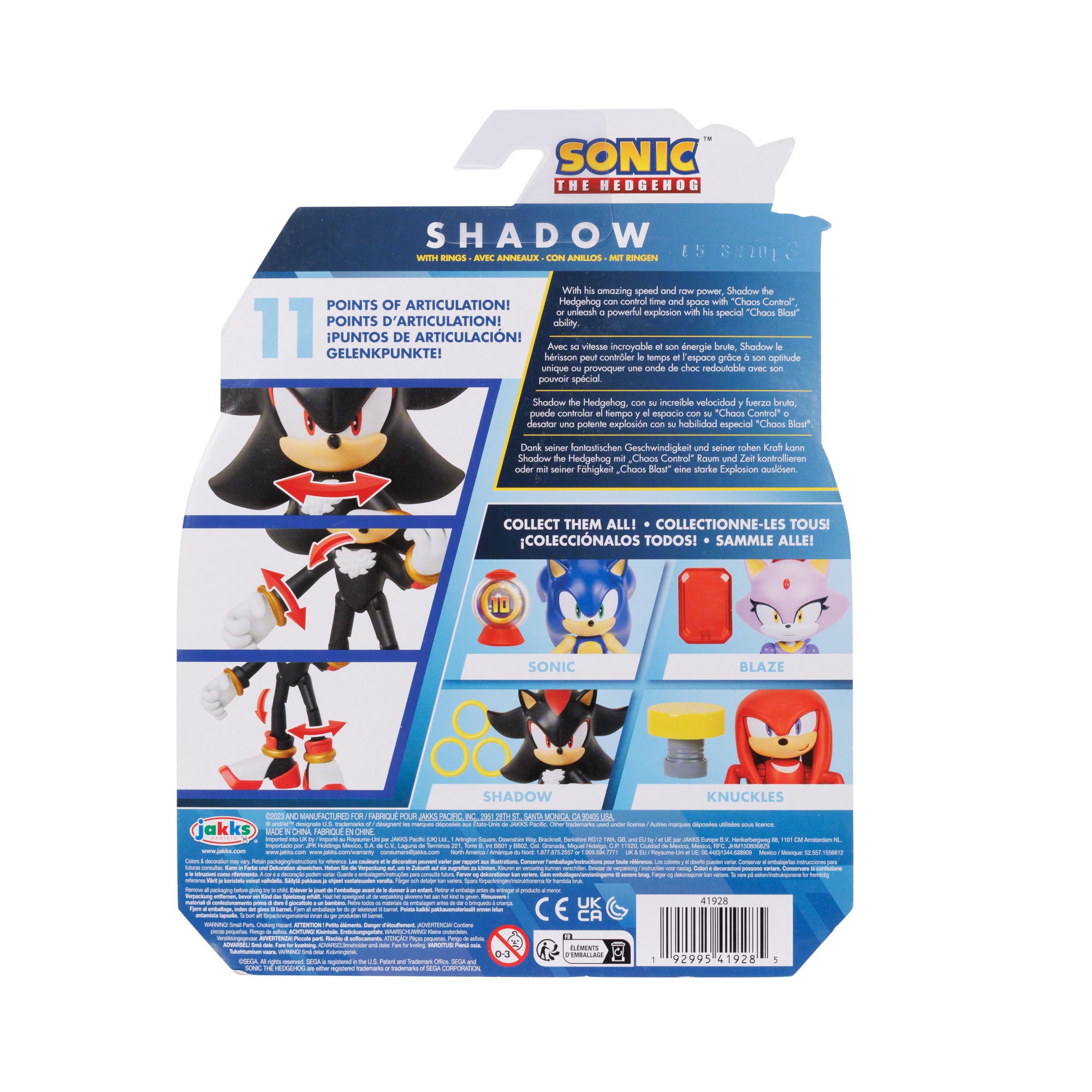 4-Inch Articulated Modern Shadow Sonic Collectible Figures - W14
